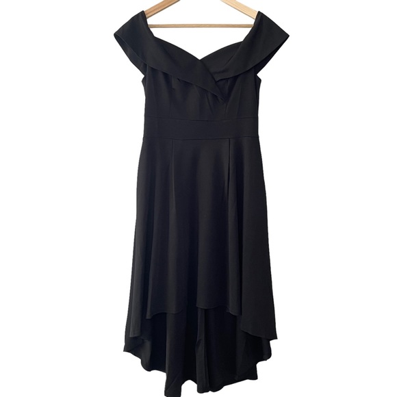 Jasambac Black Off Shoulder Formal Dress Women’s Size Medium Pockets - Picture 2 of 11